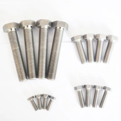 Goede prijs ASME ANSI B18.2.1 Gr2 Gr5 Titaniumbouten en moeren Hexkop 1/4'-20 TPI 1'