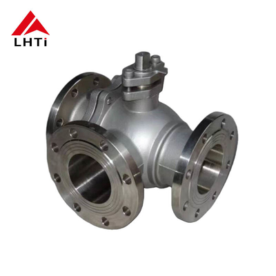 Goede prijs Titanium 3 Way Ball Valve voor de chemische en energie-industrie Gr1 Gr2 PN16 PN 25 6 inch Ball Valve online
