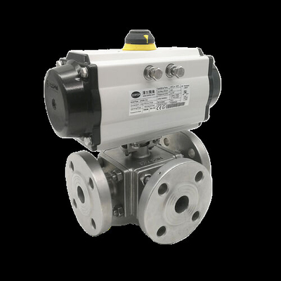 Goede prijs Precision Control Titanium Ball Valve Pneumatic Drieweg Flanged Design Voor Industrieel online