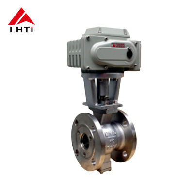 Goede prijs ASME B16.10 Titanium V-Port Ball Valve TA1 TA2 TA10 Gr2 Gr3 Electric V-type Ball Valve voor waterbehandeling online